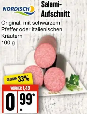 Edeka Frischemarkt Nordisch Salami Aufschnitt 100 g Angebot