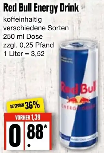 Edeka Frischemarkt Red Bull Energy Drink 250 ml Dose Angebot