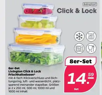 NETTO Livington Click & Lock Frischhaltedosen 8er-set Angebot