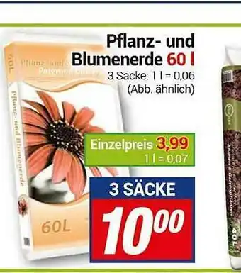 CENTERSHOP Pflanz Und Blumenerde 60 L Angebot