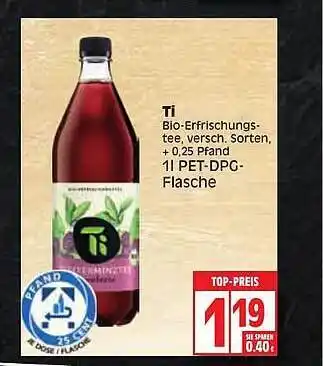 Edeka Ti Bio Erfrischungs Tee Angebot