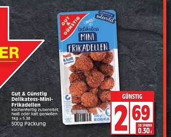 Edeka Gut & Günstig Delikatess Mini Frikadellen Angebot