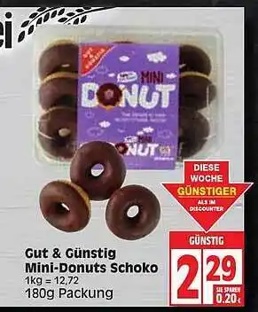 Edeka Gut & Günstig Mini-donuts Schoko Angebot