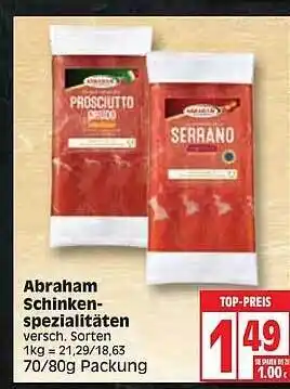 Edeka Abraham Schinken Spezialitäten Angebot