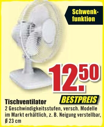 B1 Discount Baumarkt Tischventilator Angebot