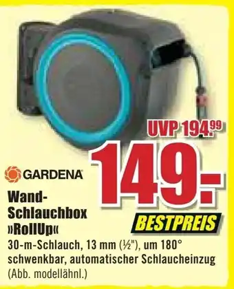 B1 Discount Baumarkt Gardena Wand Schlauchbox RollUp Angebot