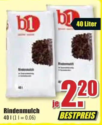 B1 Discount Baumarkt Rindenmulch 40 L Angebot