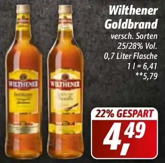 Simmel Wilthener Goldbrand 0,7 Liter Flasche Angebot