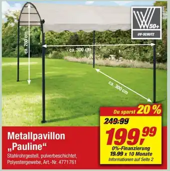 toom Baumarkt Metallpavillon ,,Pauline" Angebot