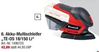 toom Baumarkt Einhell Akku Multischleifer TE-OS 18/150 Li Angebot
