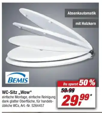 toom Baumarkt Bemis WC Sitz ,,Wow" Angebot