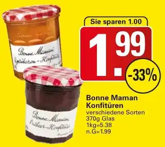 WEZ Bonne Maman Konfitüren 370g Glas Angebot