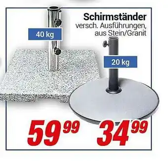 CENTERSHOP Sonnenschirmständer Angebot