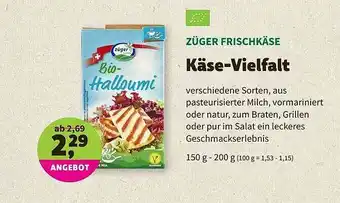 Biomarkt Züger Frischkäse Käse-Vielfalt 150-200g Angebot