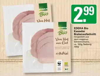 WEZ Edeka Bio Kasseler Bratenaufschnitt ca. 100g Packung Angebot