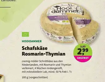 Biomarkt Hooidammer Schafskäse Rosmarin Thymian 100g Angebot