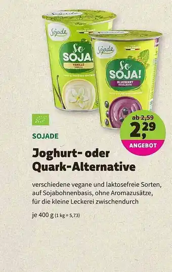 Biomarkt Sojade Joghurt Oder Quark Alternative 400g Angebot