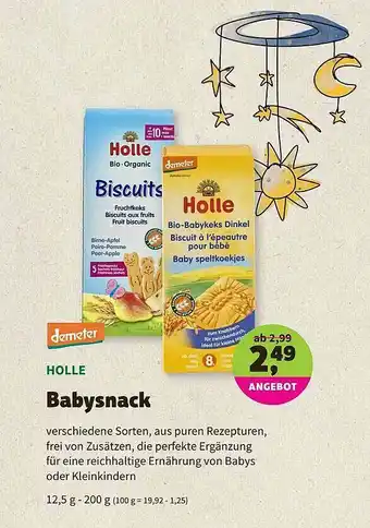 Biomarkt Demeter Holle Babysnack 12,5-200g Angebot