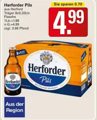 WEZ Herforder Pils Träger 8x0,33Ltr. Flasche Angebot