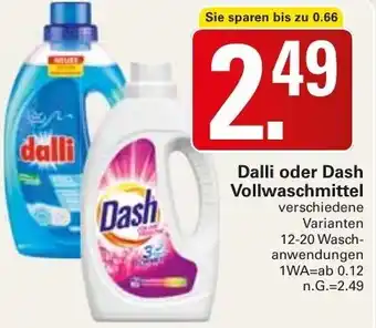 WEZ Dalli oder Dash Waschmittel 12-20 Waschanwendungen Angebot