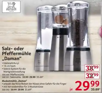 Selgros Salz oder Pfeffermühle ,,Daman" Angebot