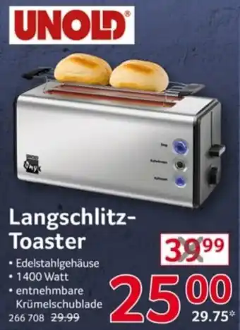 Selgros Unold Langschlitz Toaster Angebot