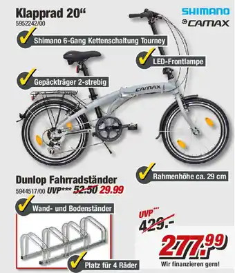 Poco Shimano/Camax Klapprad 20" Angebot