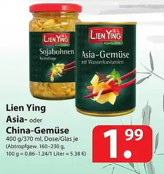 Famila Nord Ost Lien Ying Asia- oder China-Gemüse Angebot