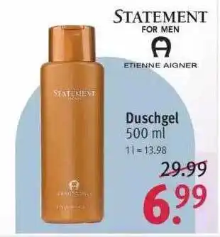 Rossmann Statement For Men Etienne Aigner Duschgel Angebot