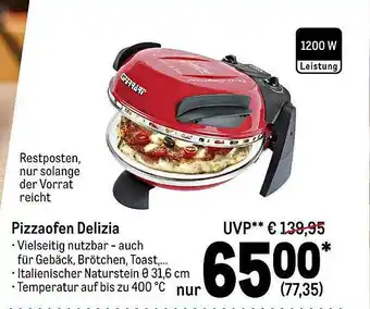 METRO Pizzaofen Delizia Angebot