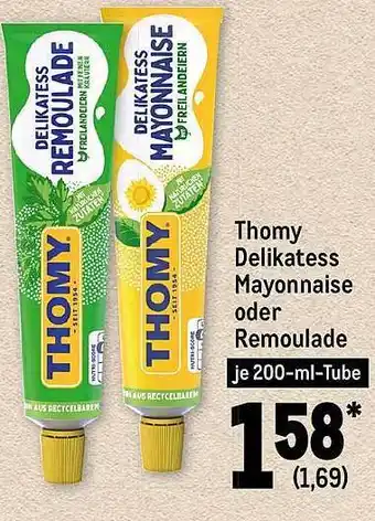 METRO Thomy Delikatess Mayonnaise Oder Remoulade Angebot