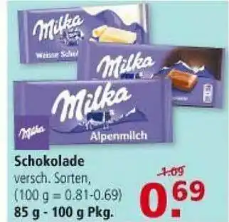 Multi Markt Milka Schokolade 85-100g Angebot