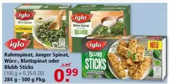 Multi Markt Iglo Rahmspinat, Junger Spinat, Würz-, Blattspinat Oder Blubb Sticks Angebot