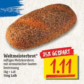 NP Discount Weltmeisterbrot 750 g Laib Angebot