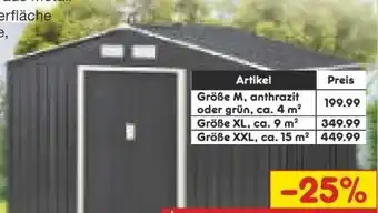 Netto Marken-Discount Metall Gerätehaus Geräteschuppen Angebot