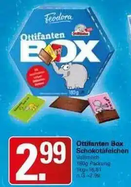 WEZ Ottifanten Box Schokotäfelchen Angebot