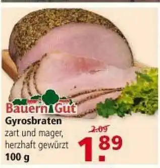 Multi Markt Bauern Gut Gyrosbraten 100g Angebot