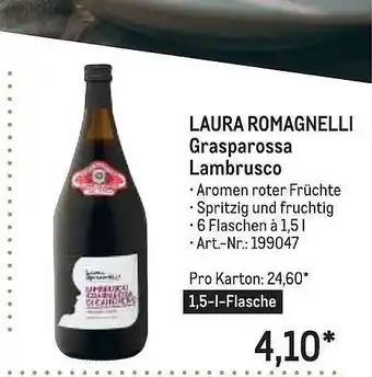 METRO Laura Romagnelli Grasparossa Lambrusco Angebot