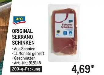 METRO Aro Original Serrano Schinken Angebot