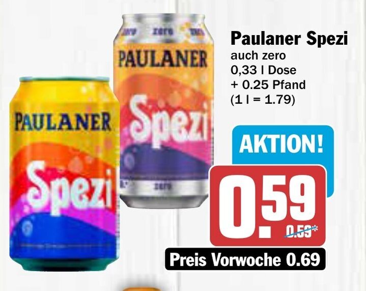 Paulaner Spezi 330ml Angebot bei AEZ