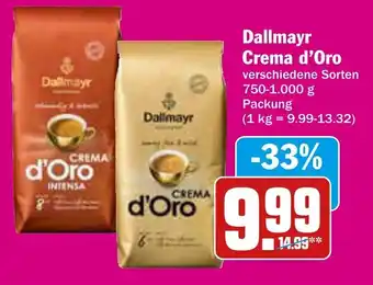 AEZ Dallmayr Crema d'Oro 750g-1kg Angebot