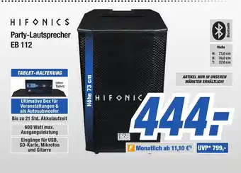 Expert Bening Hifonics Party-Lautsprecher | EB 112 Angebot