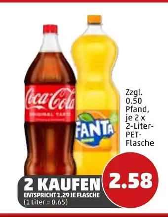 PENNY Coca-cola, fanta, coca-cola zero oder sprite softdrinks Angebot