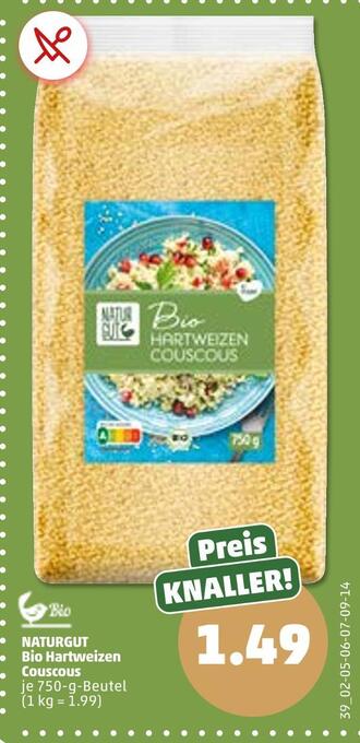 PENNY Naturgut bio hartweizen couscous Angebot
