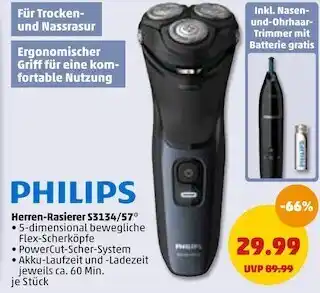 PENNY Philips herren-rasierer s3134/57 Angebot