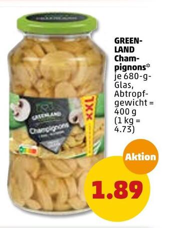 PENNY Greenland champignons Angebot