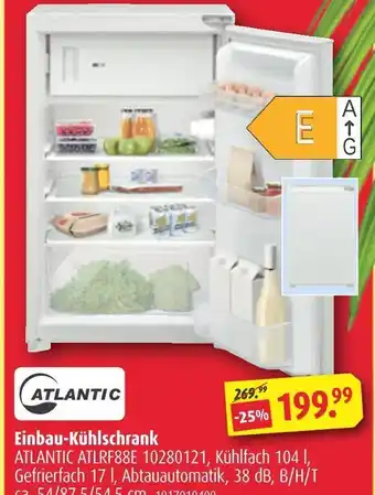 ROLLER Atlantic einbau-kühlschrank Angebot