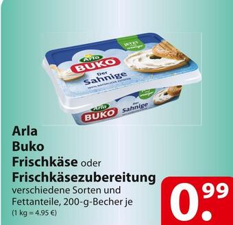 Famila Nord Ost Arla buko frischkäse oder frischkäsezubereitung Angebot