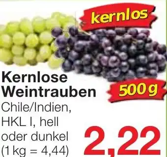 Jawoll Kernlose Weintrauben 500 g Angebot