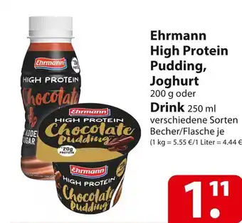 Famila Nord Ost Ehrmann high protein pudding oder drink Angebot